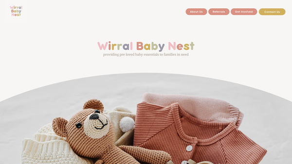 Screenshot of the Wirral Baby Nest website