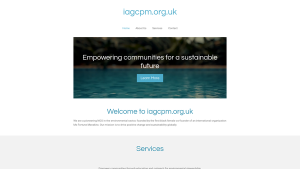 Screenshot of the International Alliance For Groundwater Contingency Planning And Management website