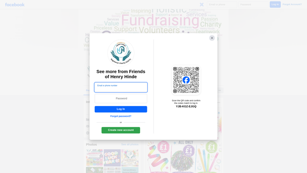 Screenshot of the Friends Of Henry Hinde website
