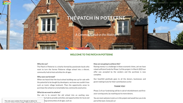 Screenshot of the The Patch In Potterne website