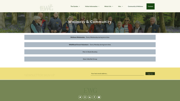 Screenshot of the Branches Of Evenley website