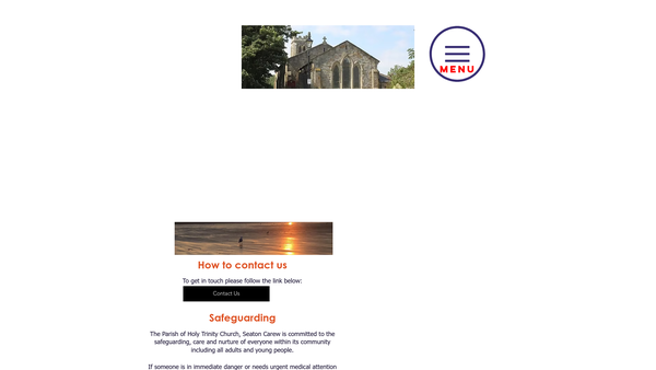 Screenshot of the The Parochial Church Council Of The Ecclesiastical Parish Of Holy Trinity, Seaton Carew, Hartlepool In The Diocese Of Durham website