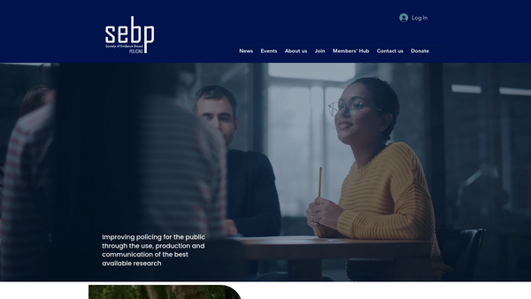 Screenshot of the Society Of Evidence Based Policing website