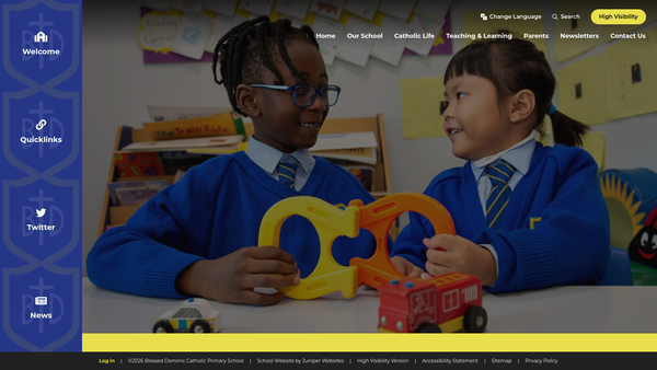 Screenshot of the PTA Of Blessed Dominic Catholic Primary School website