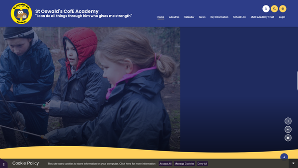 Screenshot of the Friends Of St Oswalds PTA website