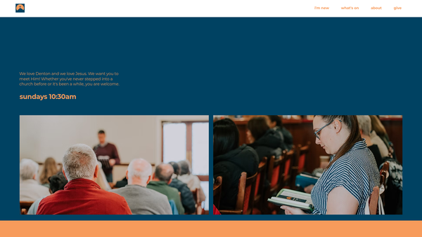 Screenshot of the The Rock Church, Denton website