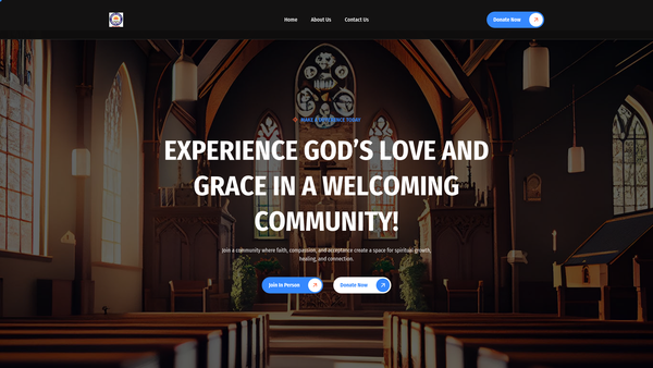 Screenshot of the Rebuilding Christian Foundation Church website