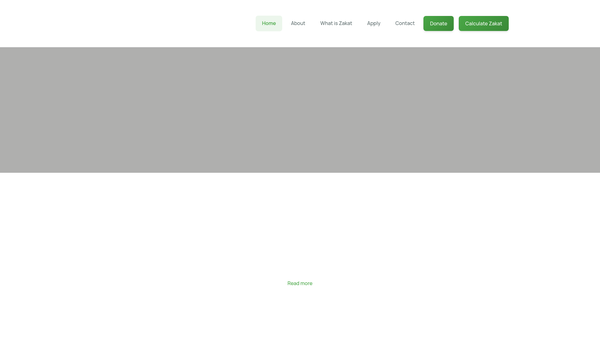 Screenshot of the Gloucester Zakat Charity website