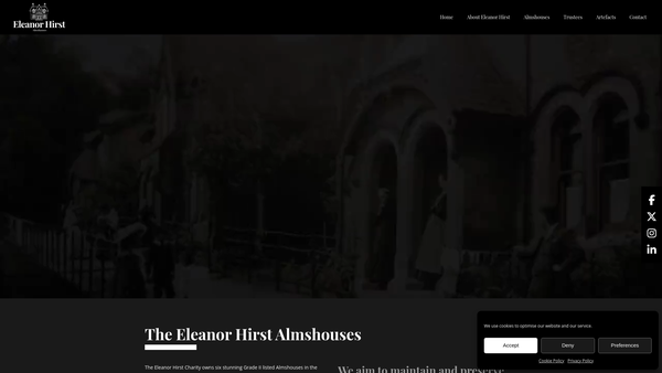 Screenshot of the Eleanor Hirst website