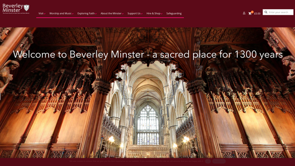 Screenshot of the The Friends Of Beverley Minster website