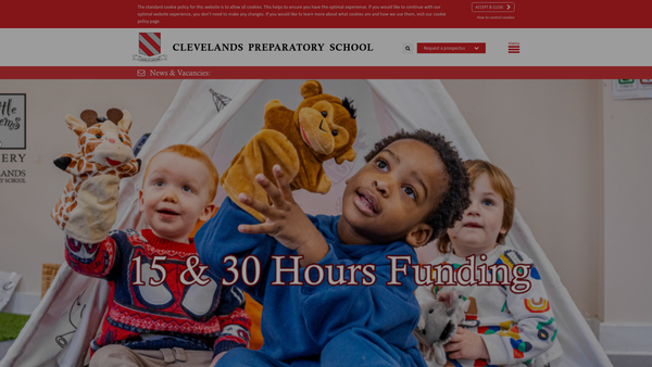 Screenshot of the Friends Of Clevelands Preparatory School website
