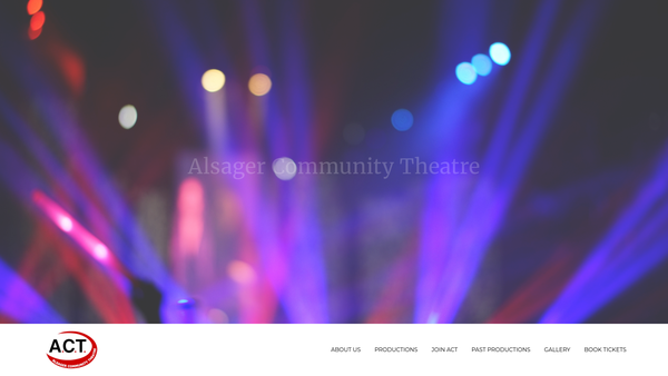 Screenshot of the Alsager Community Theatre (Act) website