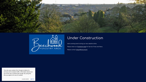 Screenshot of the Beechwood Ministry Area CIO website