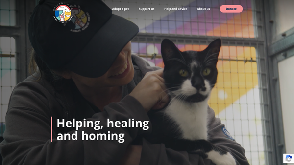 Screenshot of the Royal Society For The Prevention Of Cruelty To Animals Bristol And District Branch CIO website