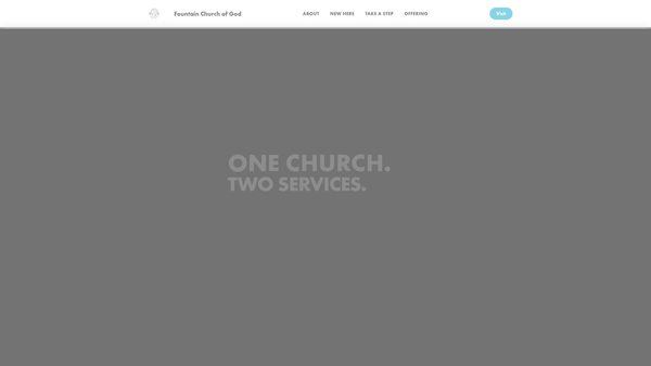 Screenshot of the Fountain Church Of God website