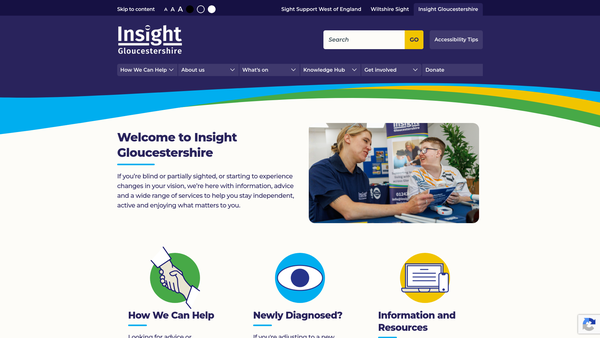 Screenshot of the Insight Gloucestershire website