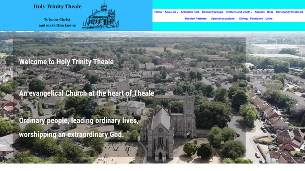 Screenshot of the The Parochial Church Council Of The Ecclesiastical Parish Of Holy Trinity Theale, In The Diocese Of Oxford website