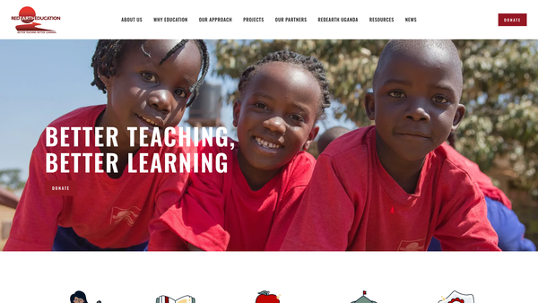 Screenshot of the Redearth Education website