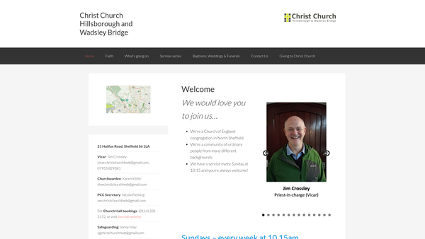 Screenshot of the The Parochial Church Council Of The Ecclesiastical Parish Of Hillsborough And Wadsley Bridge website