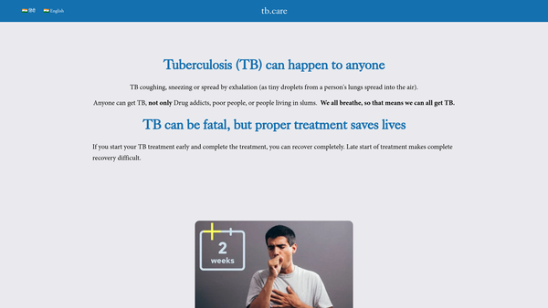Screenshot of the Tb.care website