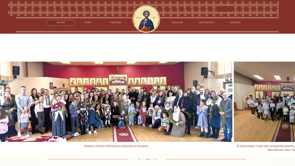 Screenshot of the Romanian Orthodox Parish Of Saint Mina website