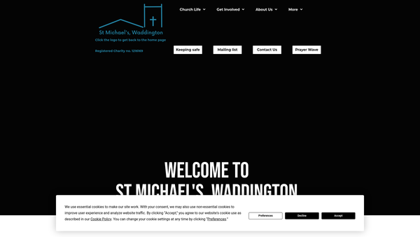 Screenshot of the The Parochial Church Council Of The Ecclesiastical Parish Of St Michael's, Waddington In The Diocese Of Lincoln website