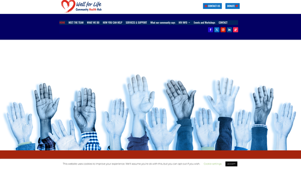 Screenshot of the Derbyshire Positive Support website