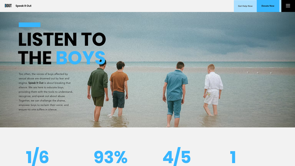 Screenshot of the Speak IT Out website