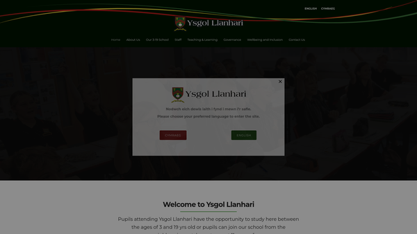 Screenshot of the Ffrindiau Llanhari PTA website