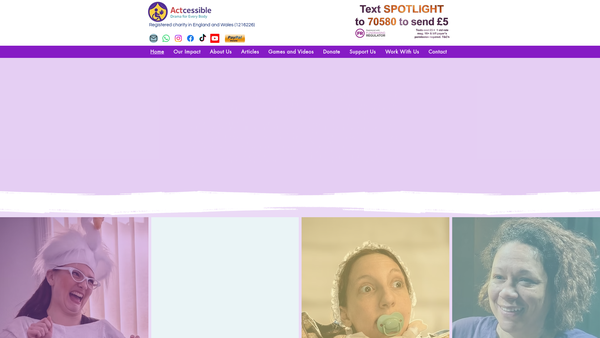 Screenshot of the Actcessible website