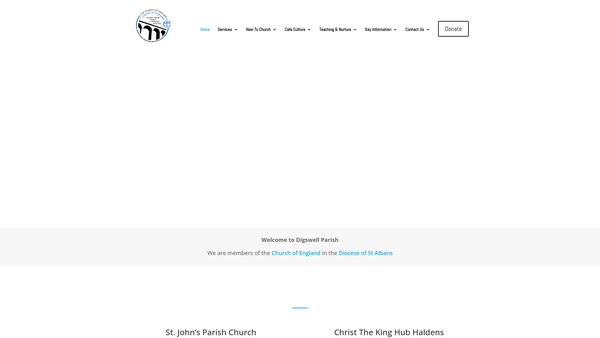 Screenshot of the The Parochial Church Council Of The Ecclesiastical Parish Of Digswell In The Diocese Of St Albans website