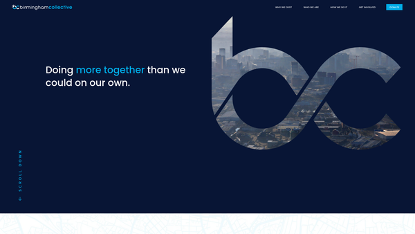 Screenshot of the The Birmingham Collective For Church Planting website