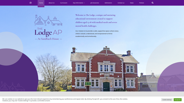 Screenshot of the The Lodge Ap Limited website