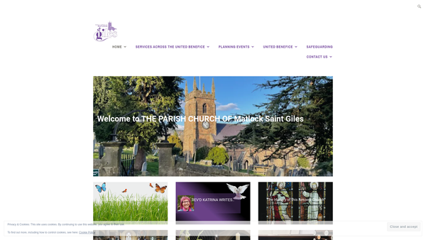 Screenshot of the The Parochial Church Council Of The Ecclesiastical Parish Of St Giles, Matlock In The Diocese Of Derby website