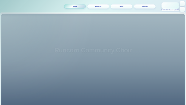 Screenshot of the Runcorn Community Choir website