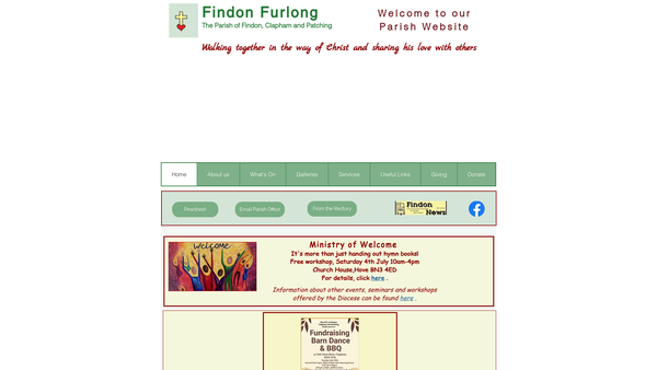 Screenshot of the The Parochial Church Council Of Findon Clapham & Patching website