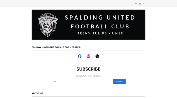 Screenshot of the The Spalding Utd Youth Foundation website