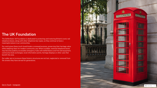 Screenshot of the The UK Foundation website