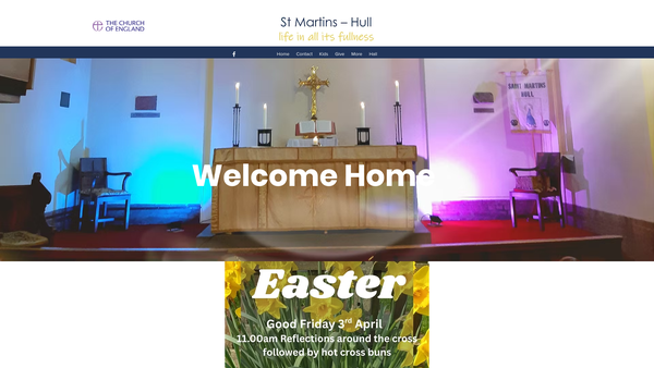 Screenshot of the The Parochial Church Council Of The Ecclesiastical Parish Of Hull, St. Martin With The Transfiguration website