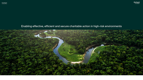 Screenshot of the Orchard Foundation website