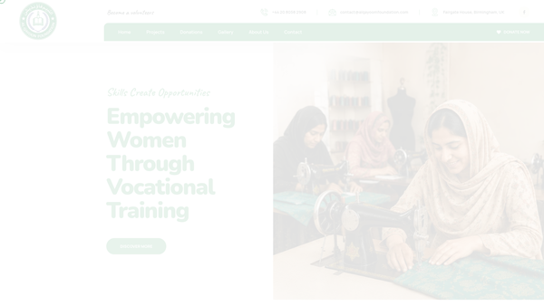 Screenshot of the Al-Qayoom Foundation International website