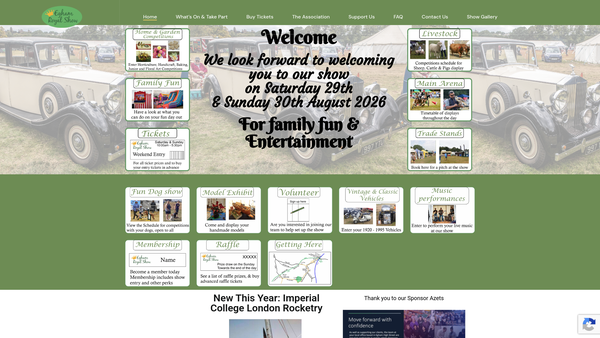 Screenshot of the The Egham & Thorpe Royal Agricultural And Horticultural Association website