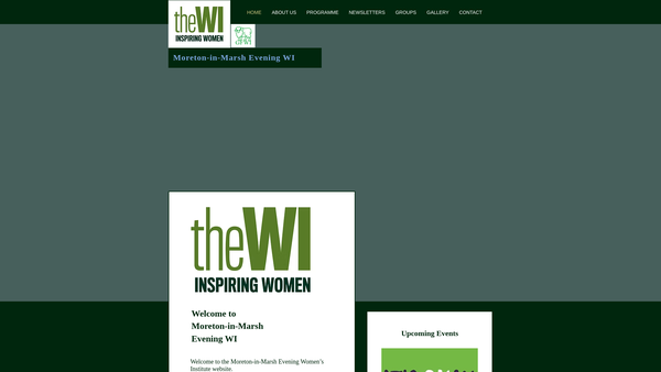 Screenshot of the The Moreton-In-Marsh (Evening) Women's Institute website