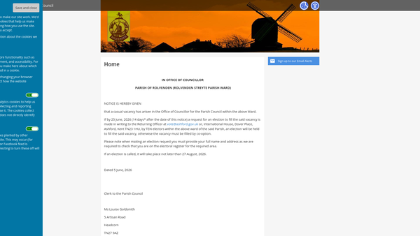 Screenshot of the The Thoburn Land Trust website