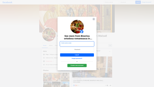 Screenshot of the Romanian Orthodox Parish Of Saint Archdeacon Stefan website