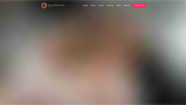 Screenshot of the The Three Mums Foundation website