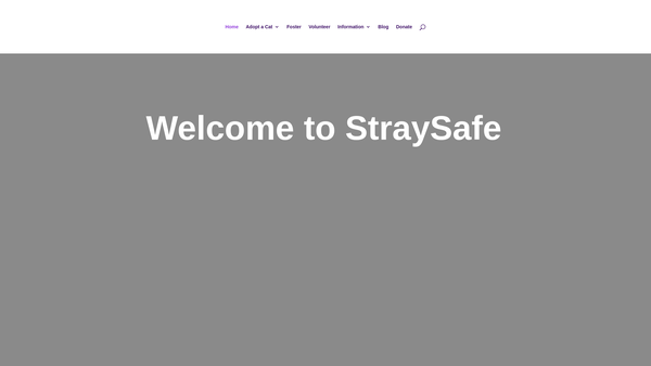 Screenshot of the Straysafe Rescue website