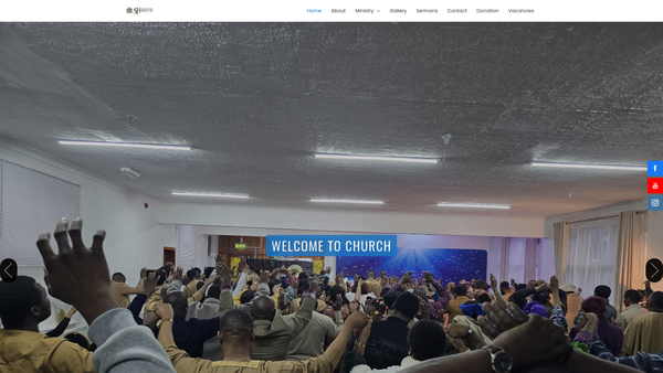 Screenshot of the Christ Apostolic Church Solution House website