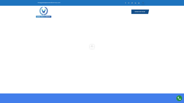Screenshot of the Global Peace And Harmony website