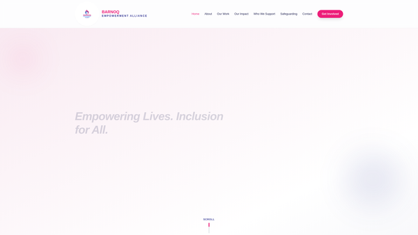 Screenshot of the Barnoq Empowerment Alliance website